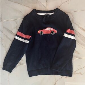 Boy’s Janie & Jack sweater with car on front size 4T